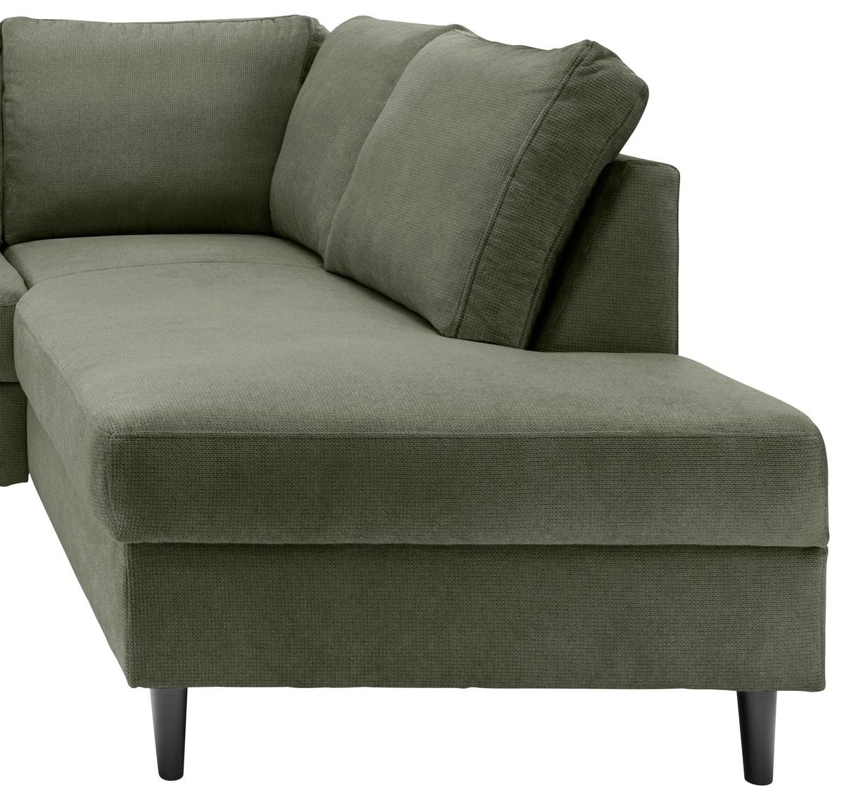 Eckschlafsofa Passione Mintgrün S: 242x200 Cm - Schwarz/Mintgrün, MODERN, Textil (242/200cm) - Livetastic