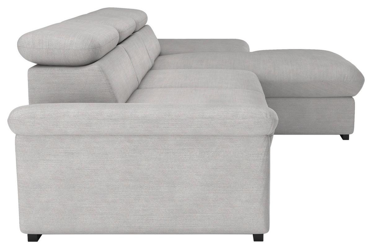 Ecksofa Lola, Hellgrau S: 250x165 Cm - Hellgrau/Schwarz, Design, Textil (250/165cm) - Livetastic