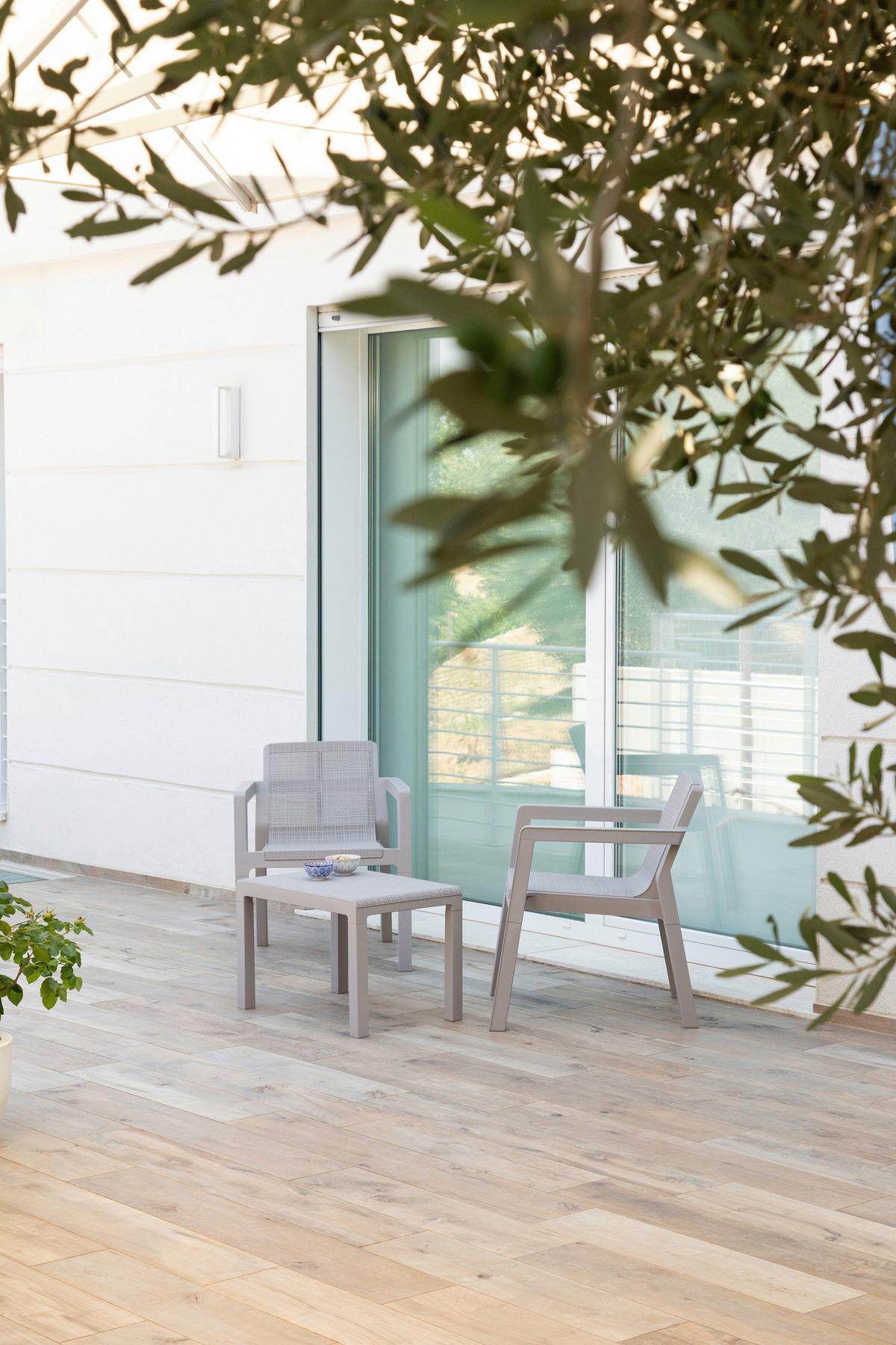 SADA NA BALKON ALBA - pískové barvy, Basics, plast - Mömax