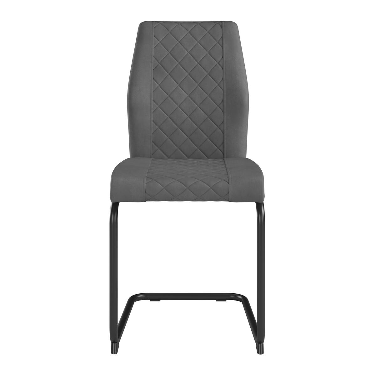 Szék Nina Giga-S - fekete/szürke, Modern, textil/fém (49/91/66cm)