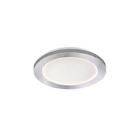 LED-Deckenleuchte 21174 Gotland - Chromfarben/Weiß, Basics, Glas/Kunststoff (17cm) - Fischer & Honsel