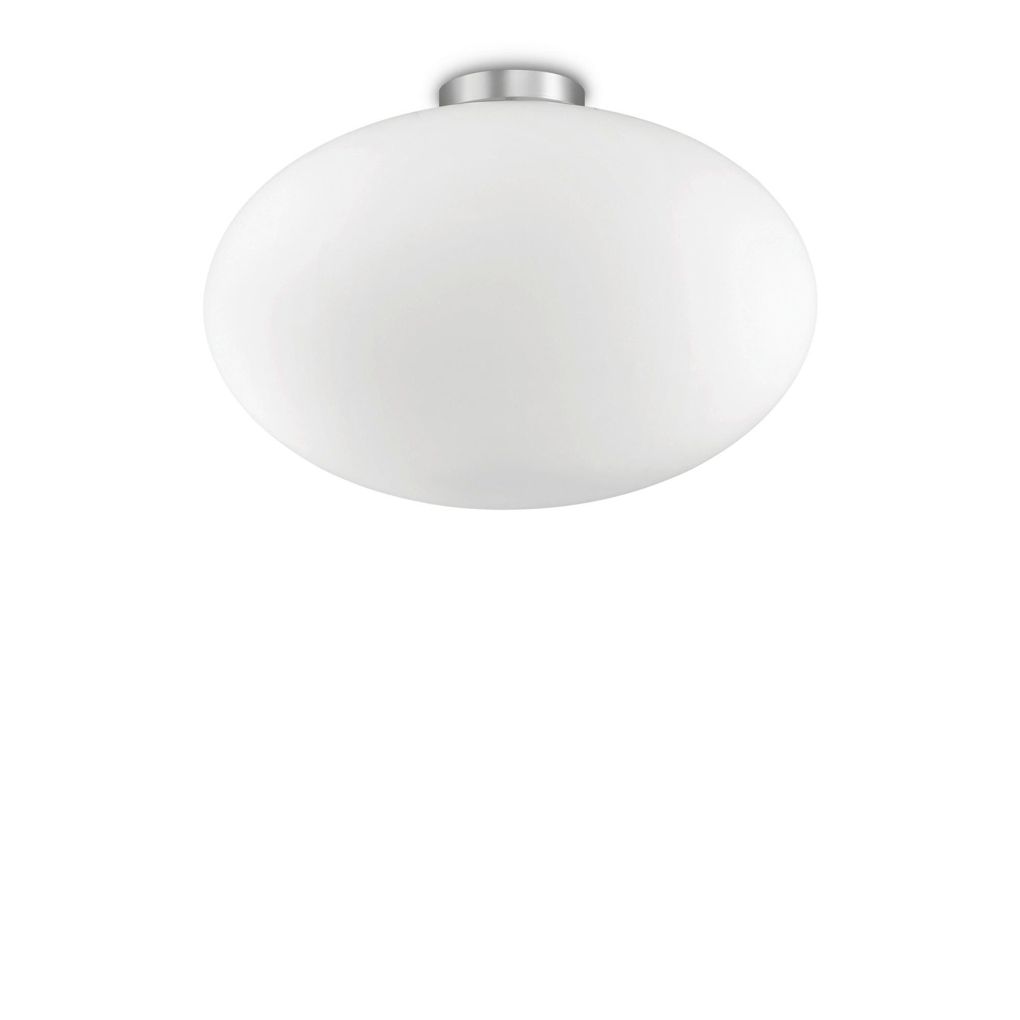 Deckenleuchte Candy Weiß D: 40 cm - Weiß, KONVENTIONELL, Glas (40/25cm) - Ideal Lux