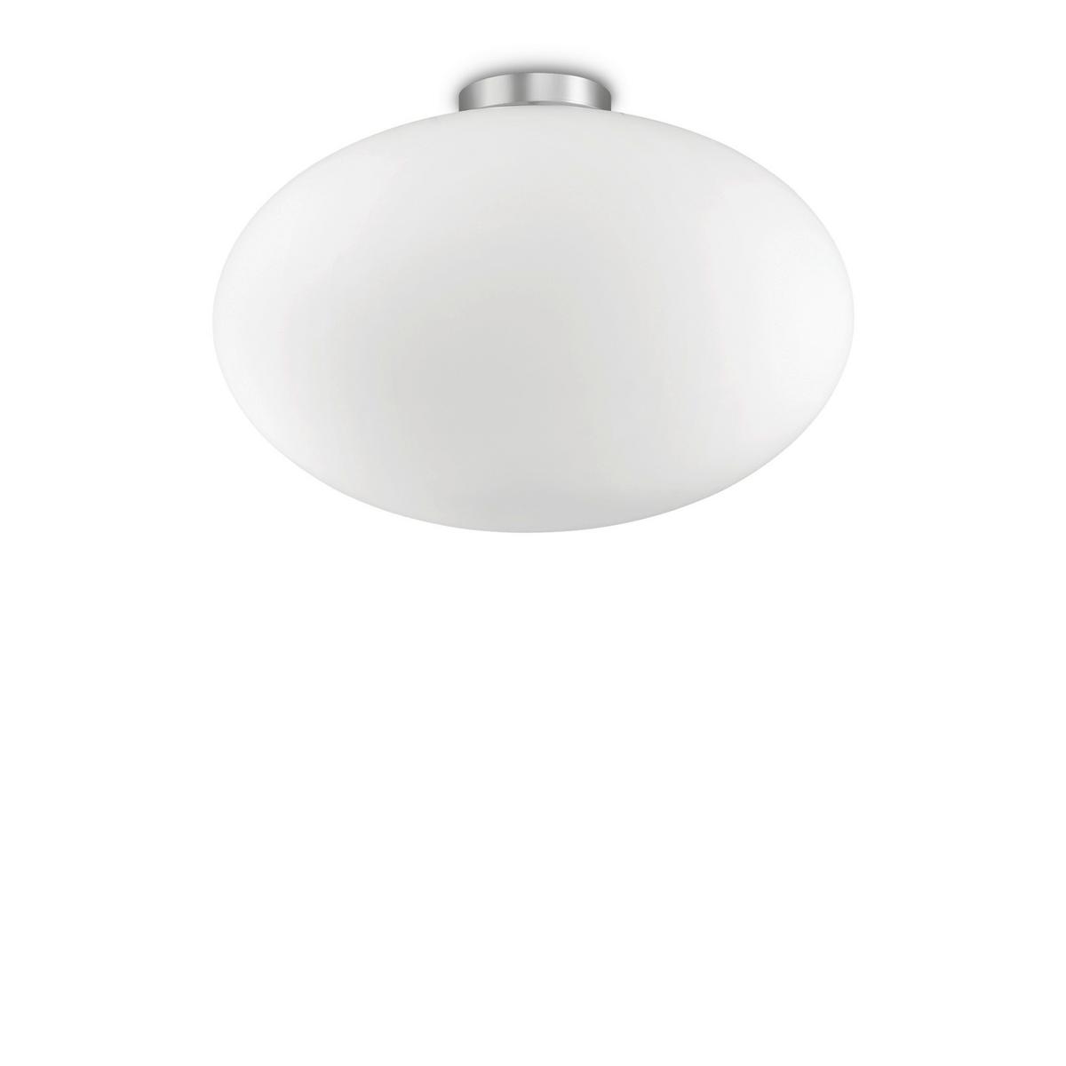 Deckenleuchte Candy Weiß D: 40 cm - Weiß, KONVENTIONELL, Glas (40/25cm) - Ideal Lux