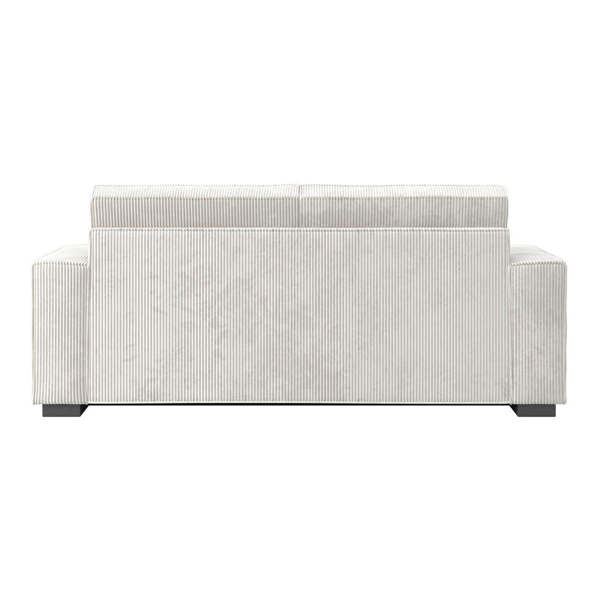 Třímístná pohovka LIAM, bílá - bílá/černá, Moderní, dřevo/textil (210/84/90cm) - Bessagi Home
