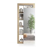 Garderobe Hamburg Eichefarben/Weiß B: 91 cm - Eichefarben/Weiß Hochglanz, Basics, Holzwerkstoff (91/209/30cm)