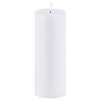 LED-Kerze Mara Weiß mit Timer DxH: 7,5x22,8 cm - Weiß, Basics, Naturmaterialien/Kunststoff (7,5/22,8cm) - Luca Bessoni