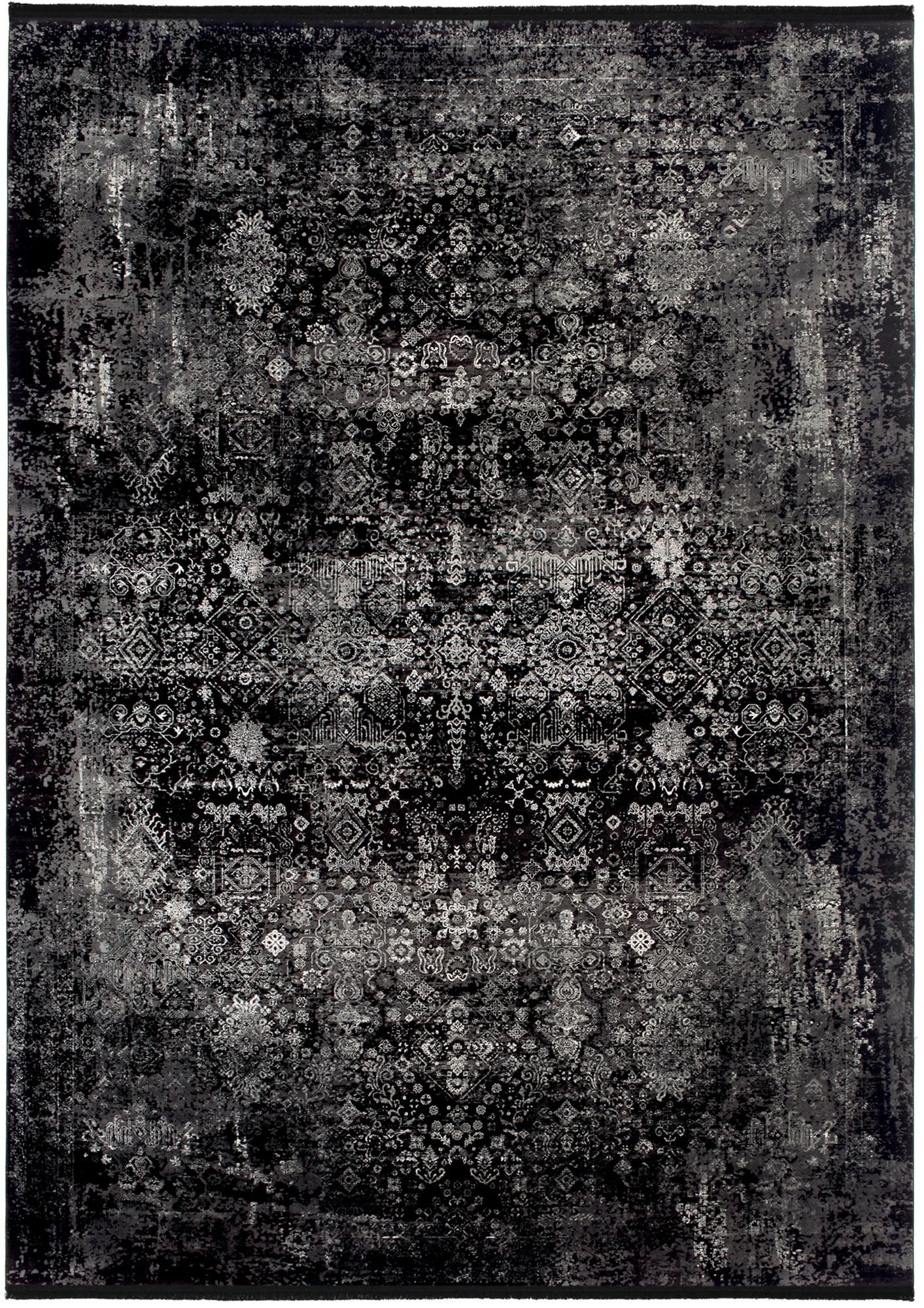 Webteppich Grau/Schwarz Calais 200x290 cm - Schwarz/Grau, Design, Textil (200/290cm) - Dieter Knoll