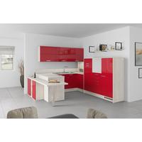 U-küche Lp4050 Rot 255x294x298 Cm Mit Griffen - MODERN, Holzwerkstoff (255/294/298cm) - Impuls