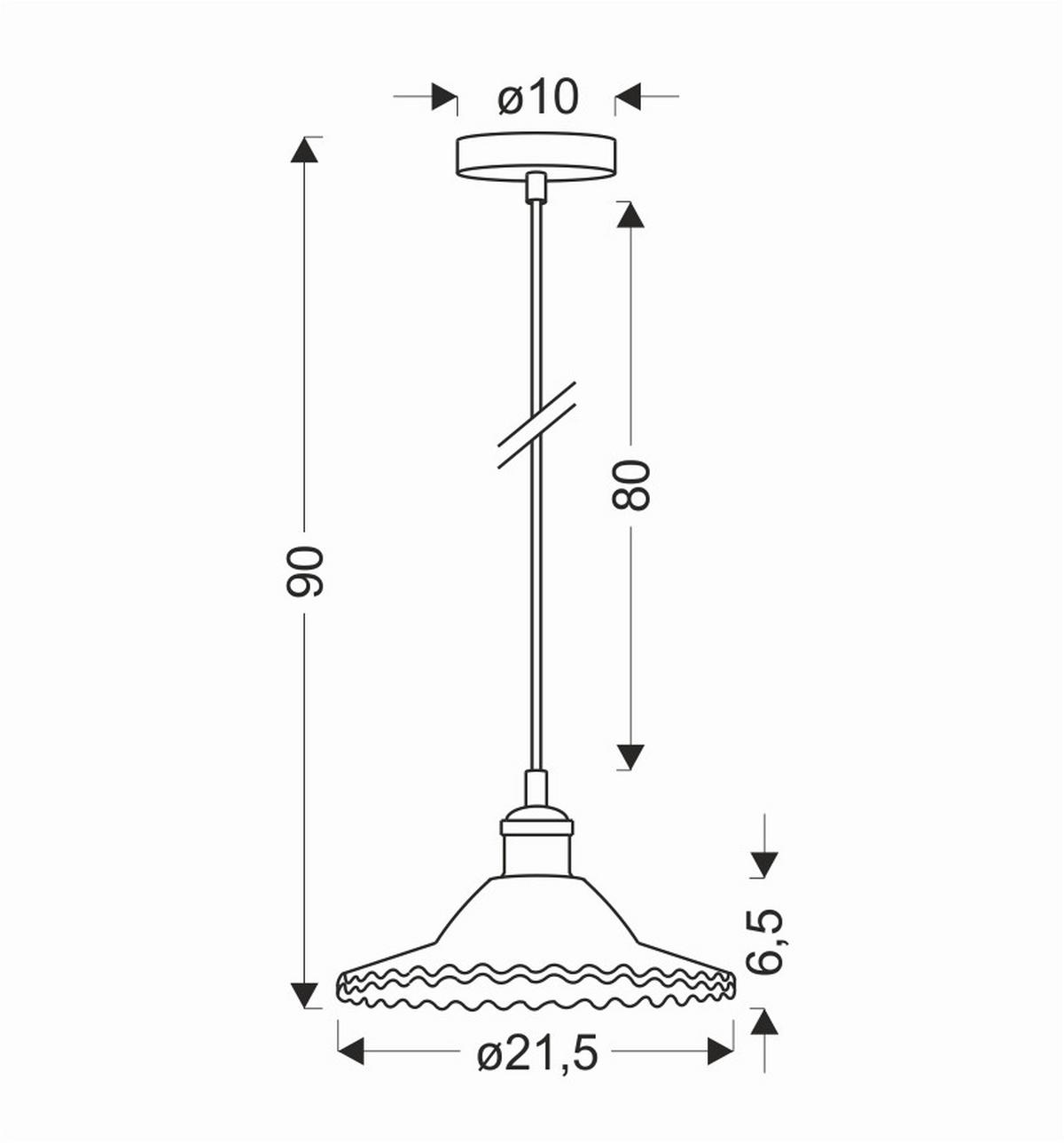 Pendelleuchte 50101273 Geneva - Schwarz, KONVENTIONELL, Glas/Metall (21.5/21.5/90cm)