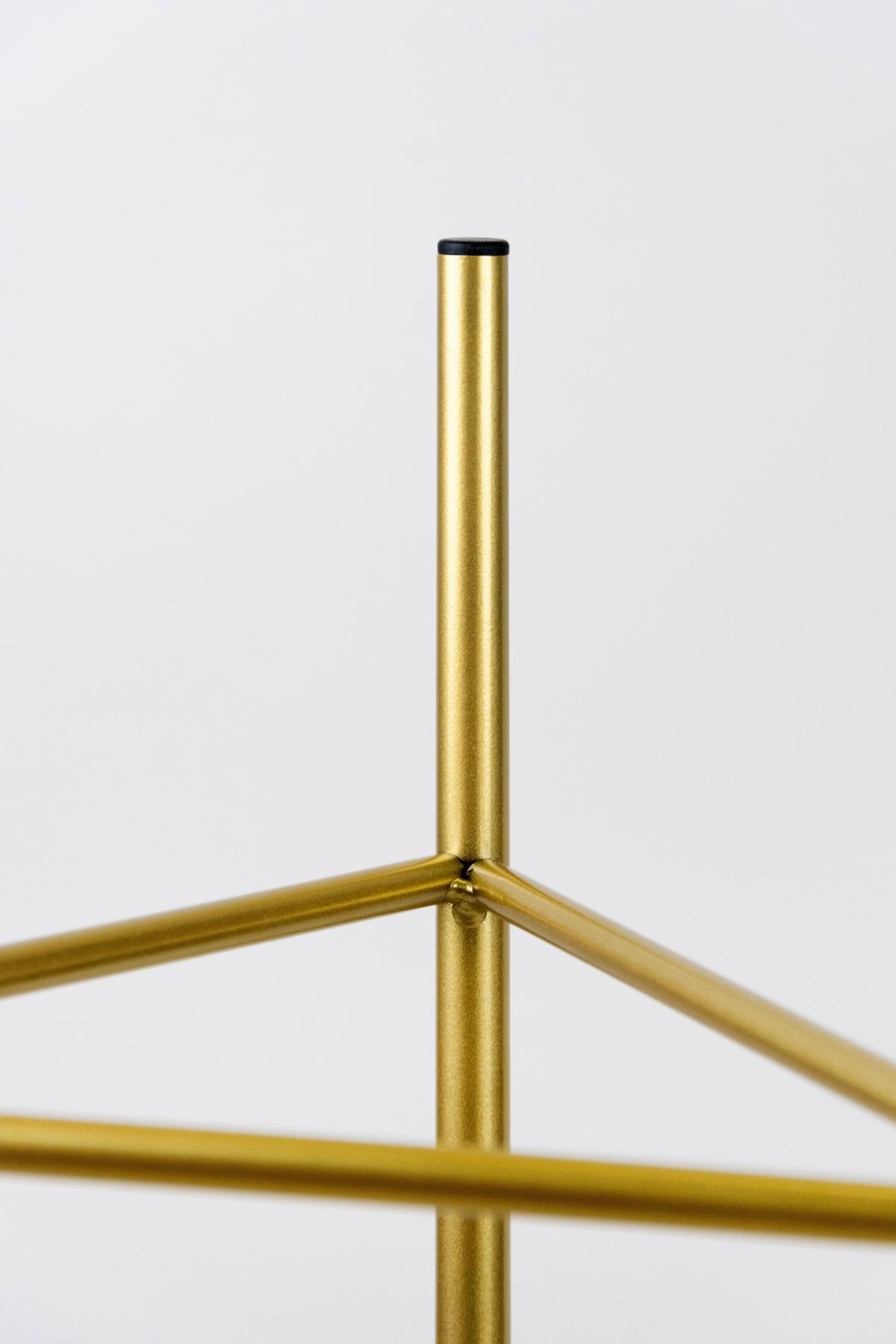 Blumenständer Aluminnium Gold- Farben Bxhxt: 23x90x23 Cm - Goldfarben, Basics, Metall (23/90/23cm)