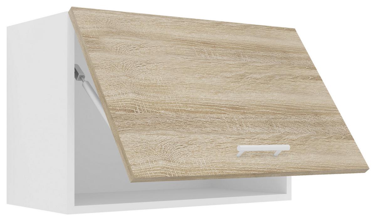 Küchenoberschrank Esilo B: 60 Cm Weiß/eiche Dekor - Weiß/Sonoma Eiche, KONVENTIONELL, Holzwerkstoff (60/40/31cm) - MID.YOU