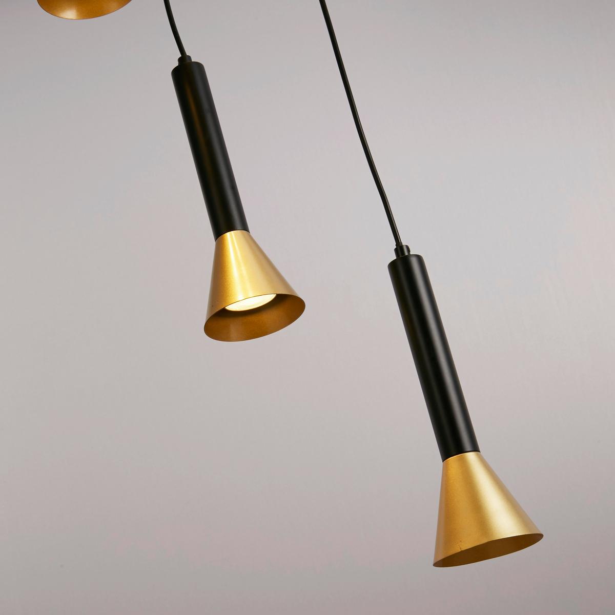 Hängeleuchte Signal 5lt 13611-5bgo - Goldfarben/Schwarz, Basics, Metall (37/28cm)