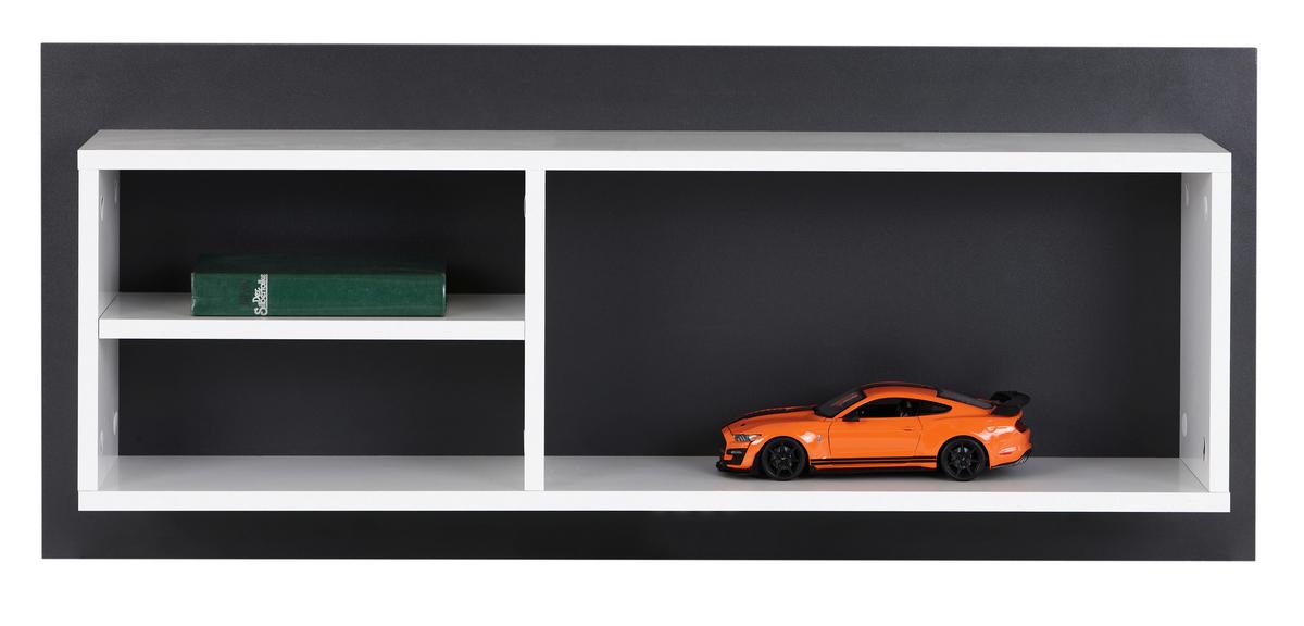 Pokoj pro mládež JUHA - bílá/antracitová, Moderní, kompozitní dřevo (281/200/52cm) - Based