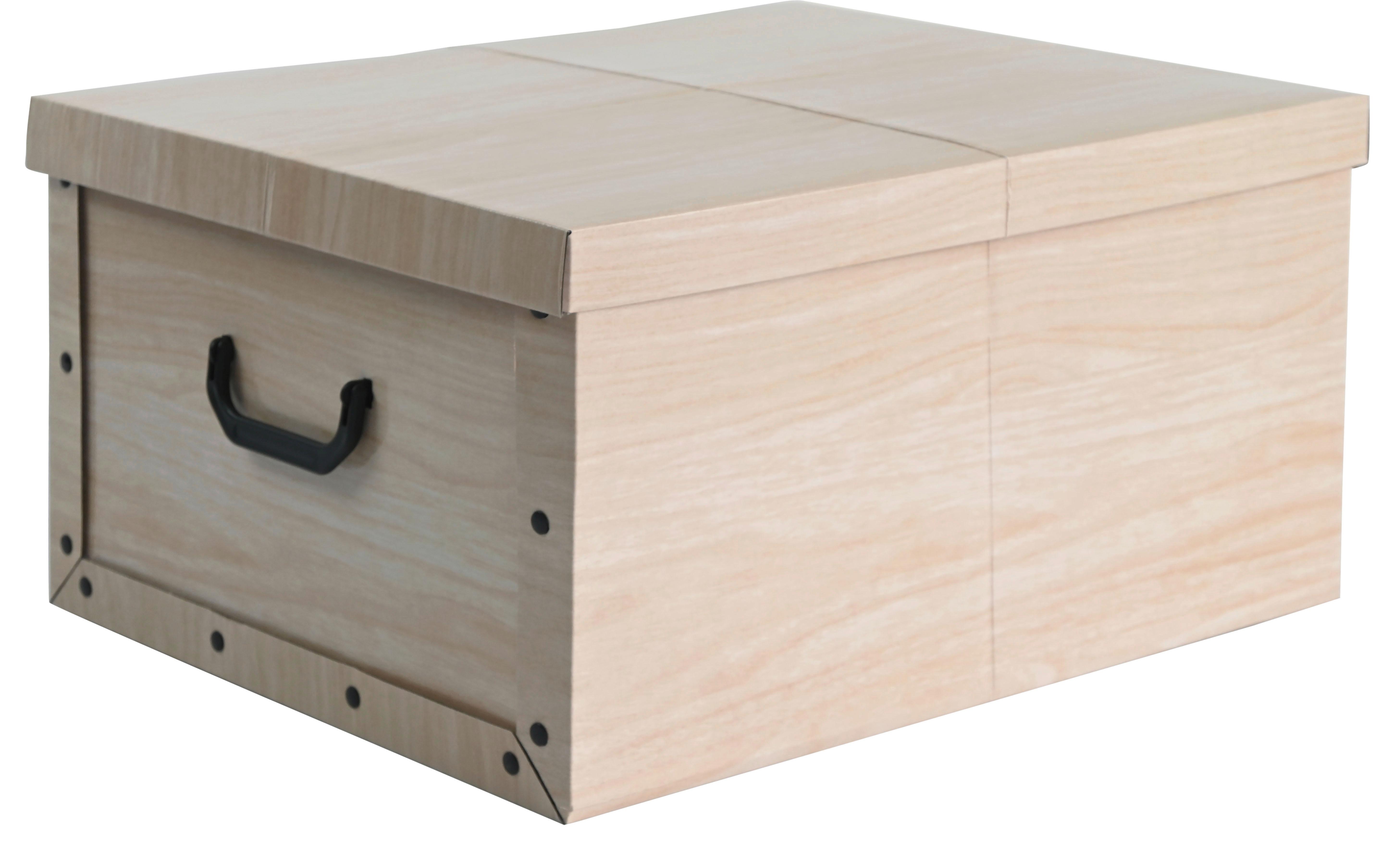 Aufbewahrungsbox Inge - Eichefarben/Braun, KONVENTIONELL, Karton/Kunststoff (50/40/25cm) - Luca Bessoni