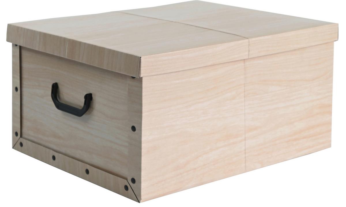 Aufbewahrungsbox Inge - Eichefarben/Braun, KONVENTIONELL, Karton/Kunststoff (50/40/25cm) - Luca Bessoni