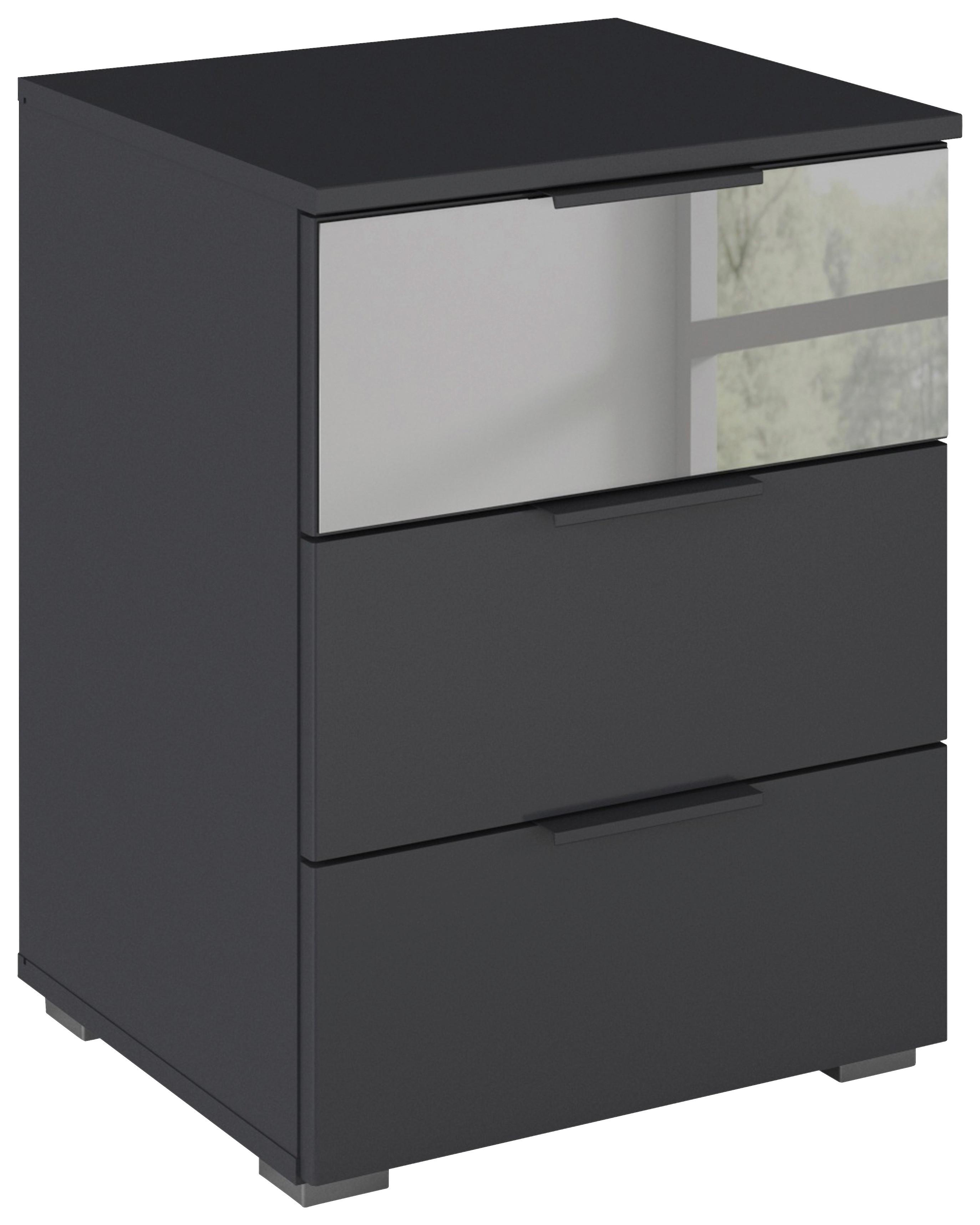 Nachtkästchen Skyla Grau B: 47 Cm - Grau, MODERN, Glas/Holzwerkstoff (47/62/42cm) - Rauch Möbel