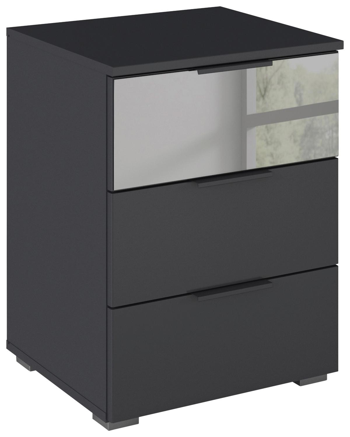 Nachtkästchen Skyla Grau B: 47 Cm - Grau, MODERN, Glas/Holzwerkstoff (47/62/42cm) - Rauch Möbel