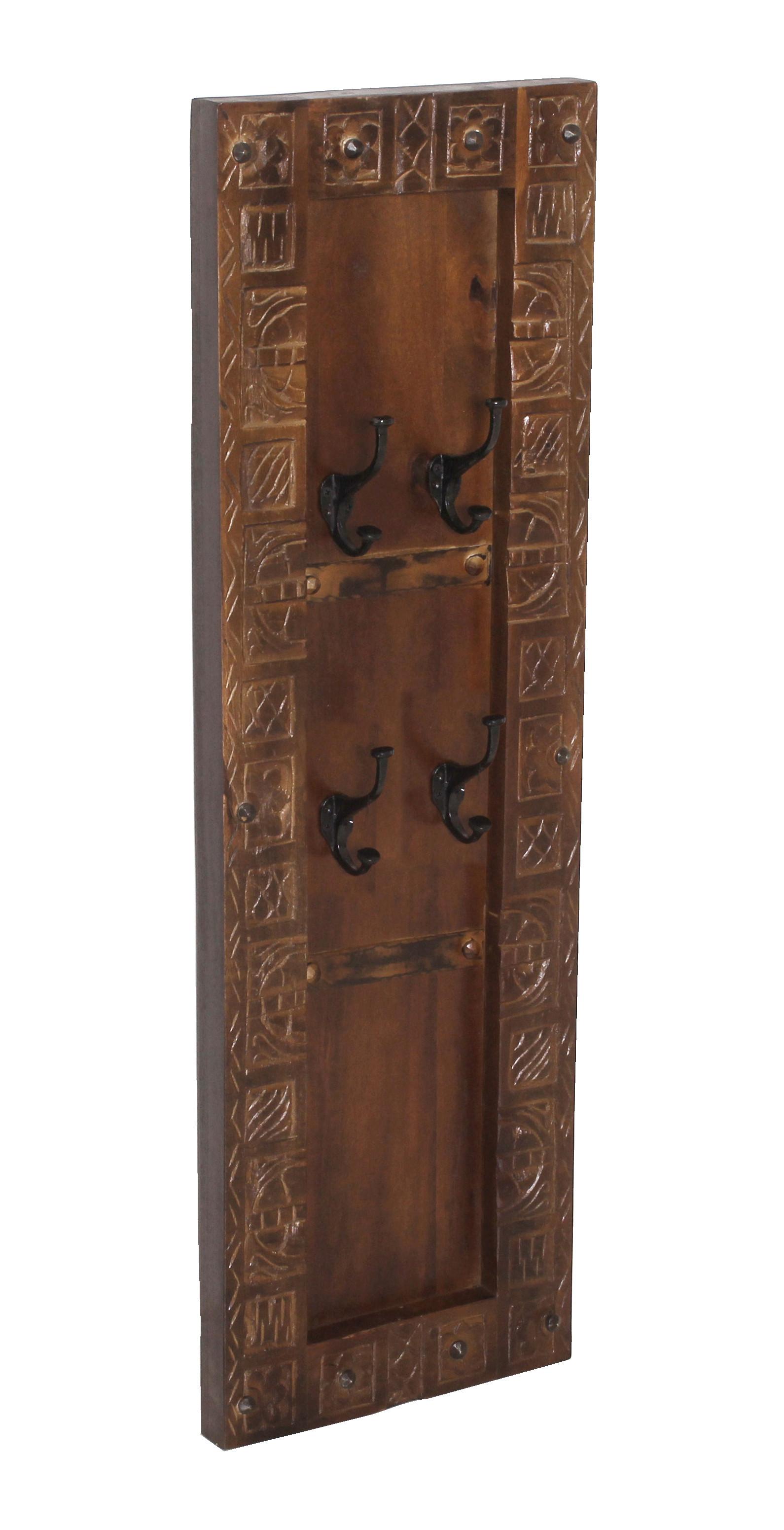 GARDEROBENPANEEL Braun/Schwarz B: 35cm - Schwarz/Braun, Design, Holz/Metall (35/110/8cm) - MID.YOU