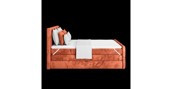 Boxspringbett mit Topper und Bettkasten 180x200 cm Medino - Rostfarben, KONVENTIONELL, Holz/Holzwerkstoff (180/200cm) - Luca Bessoni