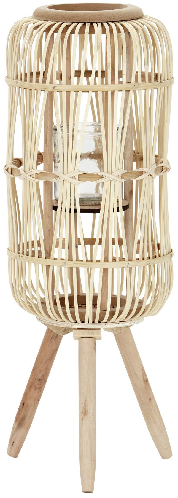 Geflochtene Laterne in Beige online kaufen