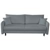 Schlafsofa Carine Mit Bettkasten Grau B: 216 Cm - Schwarz/Weiß, Design, Textil (216/96/102cm) - MID.YOU