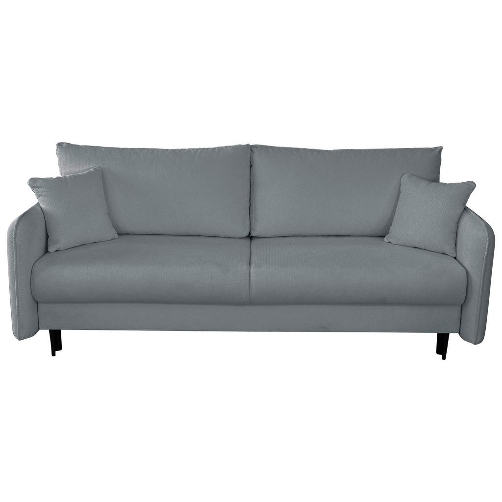Schlafsofa Carine Mit Bettkasten Grau B: 216 Cm