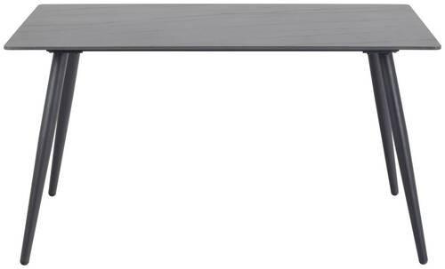 Esstisch Wicklow - Schwarz, MODERN, Keramik/Metall (140/80/75cm) - MID.YOU