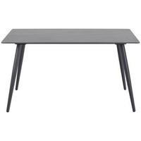 Esstisch Wicklow - Schwarz, MODERN, Keramik/Metall (140/80/75cm) - MID.YOU
