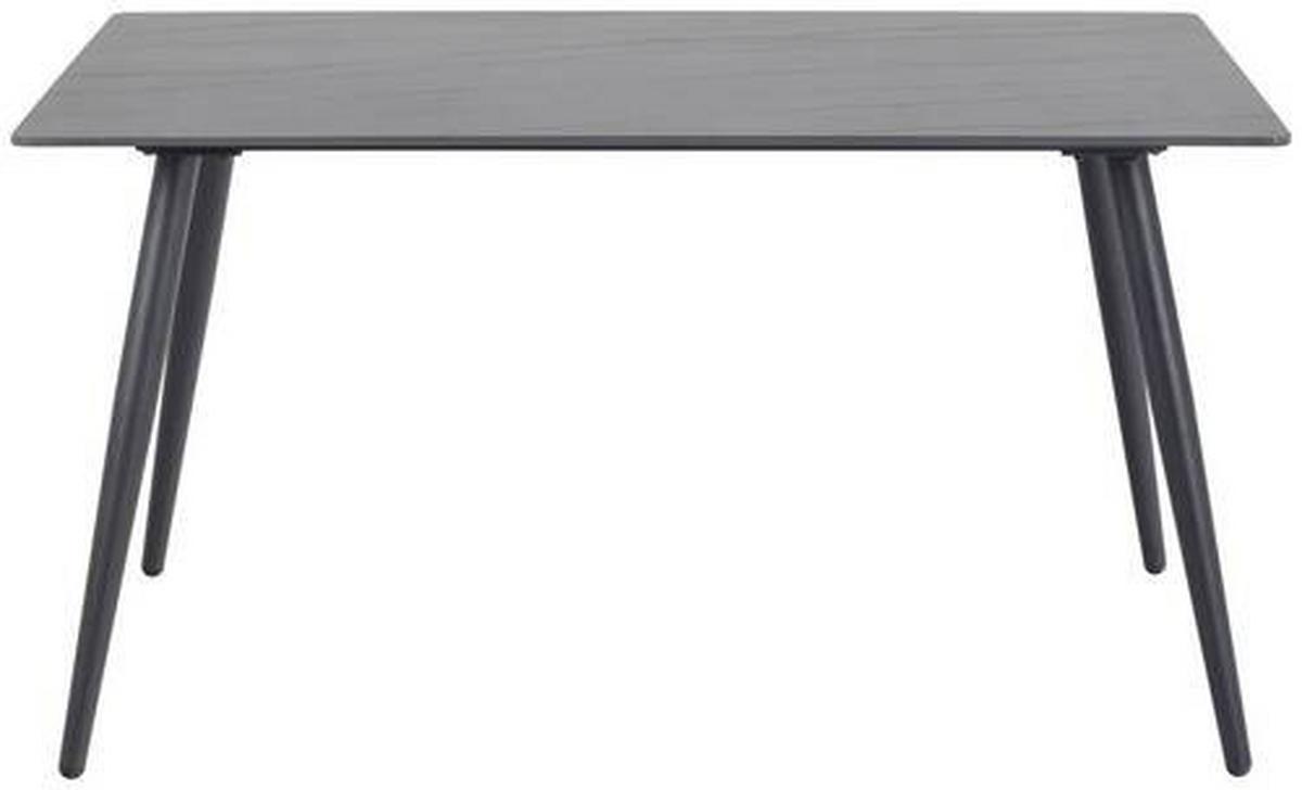 Esstisch Wicklow - Schwarz, MODERN, Keramik/Metall (140/80/75cm) - MID.YOU