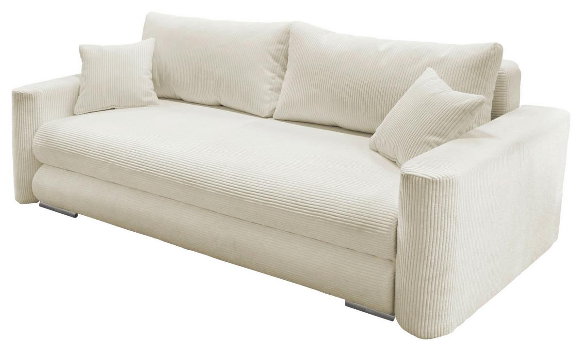 Schlafsofa Ralf Beige B: 232 cm - Beige/Silberfarben, Design, Textil (232/88/105cm) - MID.YOU