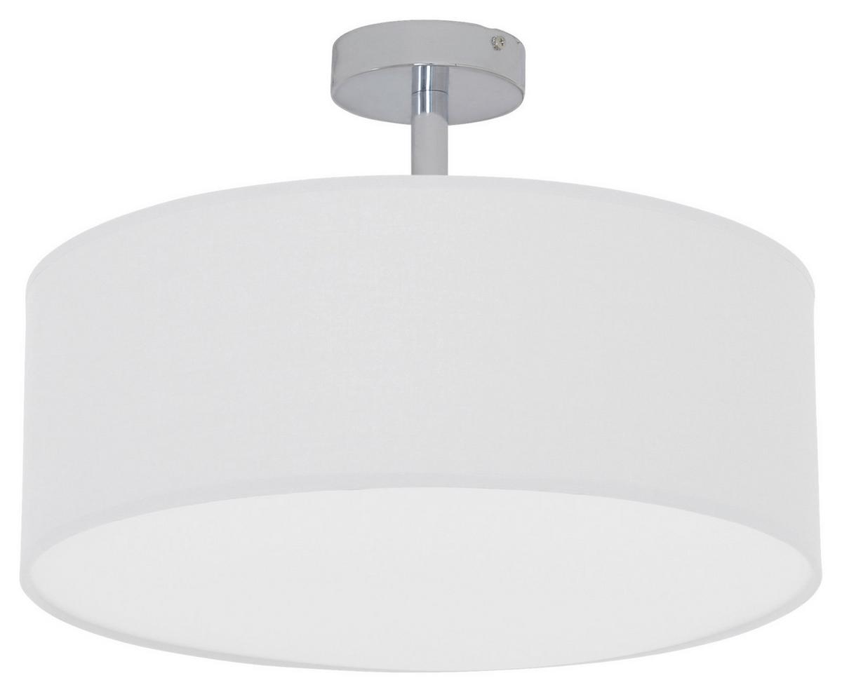 Deckenleuchte New York Ø 40 Cm 3-Flamming Mit Textilschirm - Weiß, Design, Textil/Metall (40/24cm) - Näve