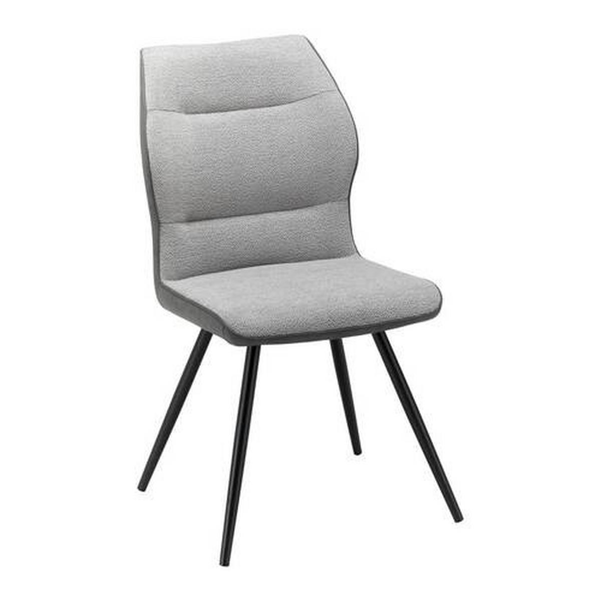 Jedálenská stolička Eva sivá - čierna/sivá, Modern, kov/drevo (49/91/59cm) - Bessagi Home