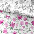 Satin Bettwäsche 140x200 cm Iris Rosa/Weiß - Rosa/Weiß, ROMANTIK / LANDHAUS, Textil (140/200cm) - James Wood