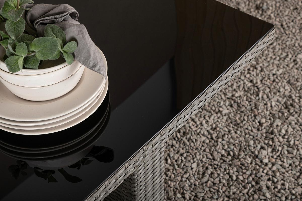 Gartentisch Padova Kunststoff L 200 cm - Grau, KONVENTIONELL, Kunststoff (200/100/74cm) - Gardenson