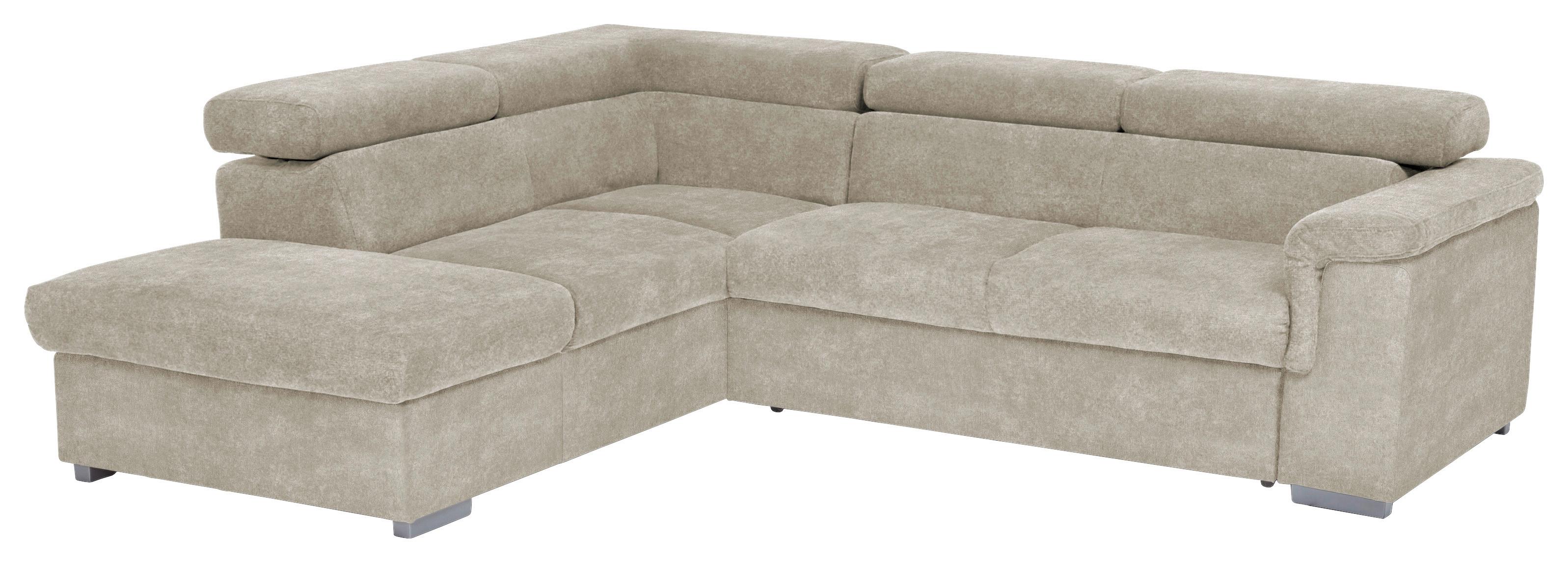 Sedací souprava MILLA platinum levý roh - platinová, Basics, dřevo/textil (217/252cm)