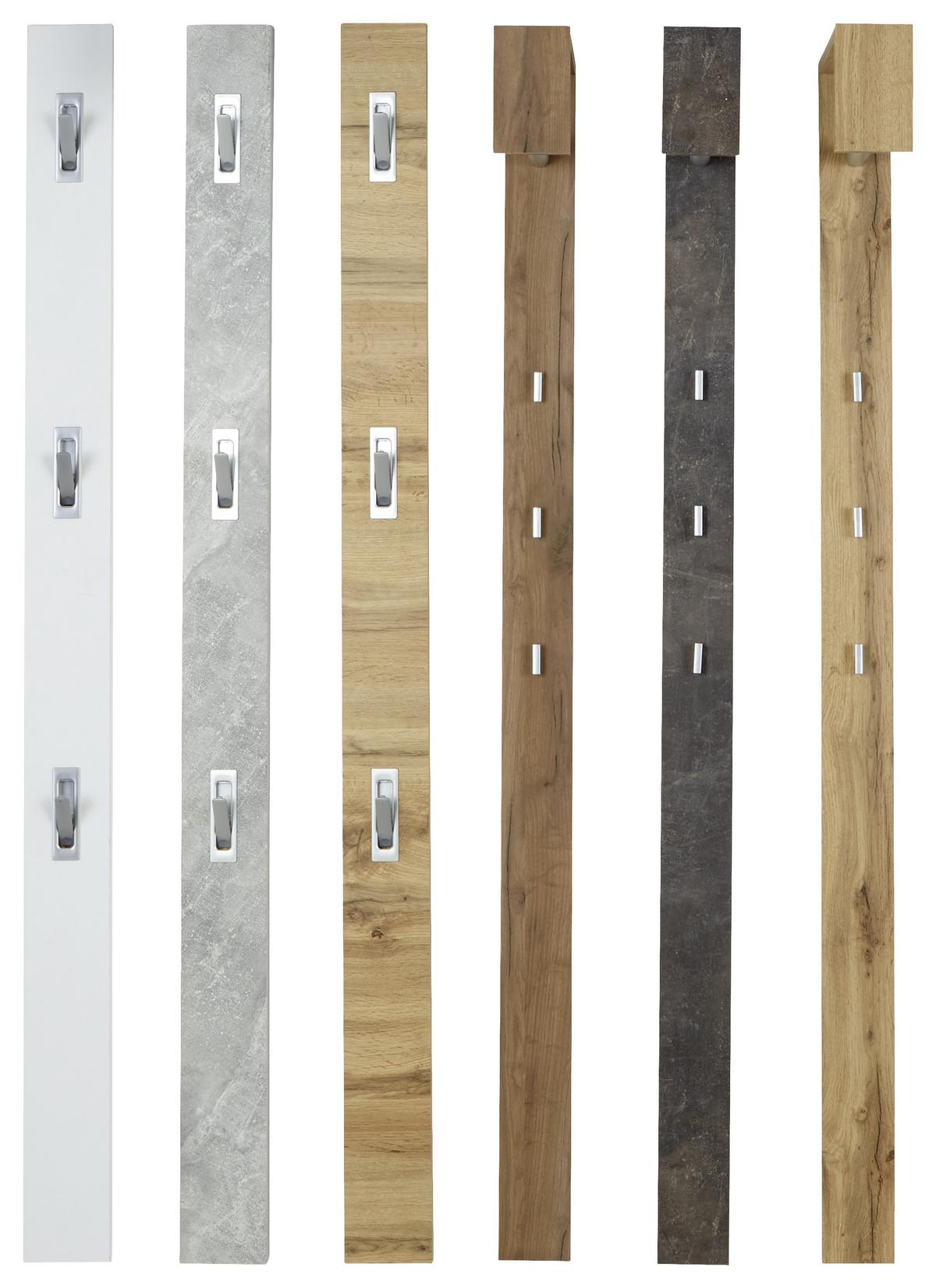 Garderobenpaneel Eiche Dekor Kleiderstange 3 Haken B: 10 Cm - Eichefarben, MODERN, Holz (10/170/33cm)