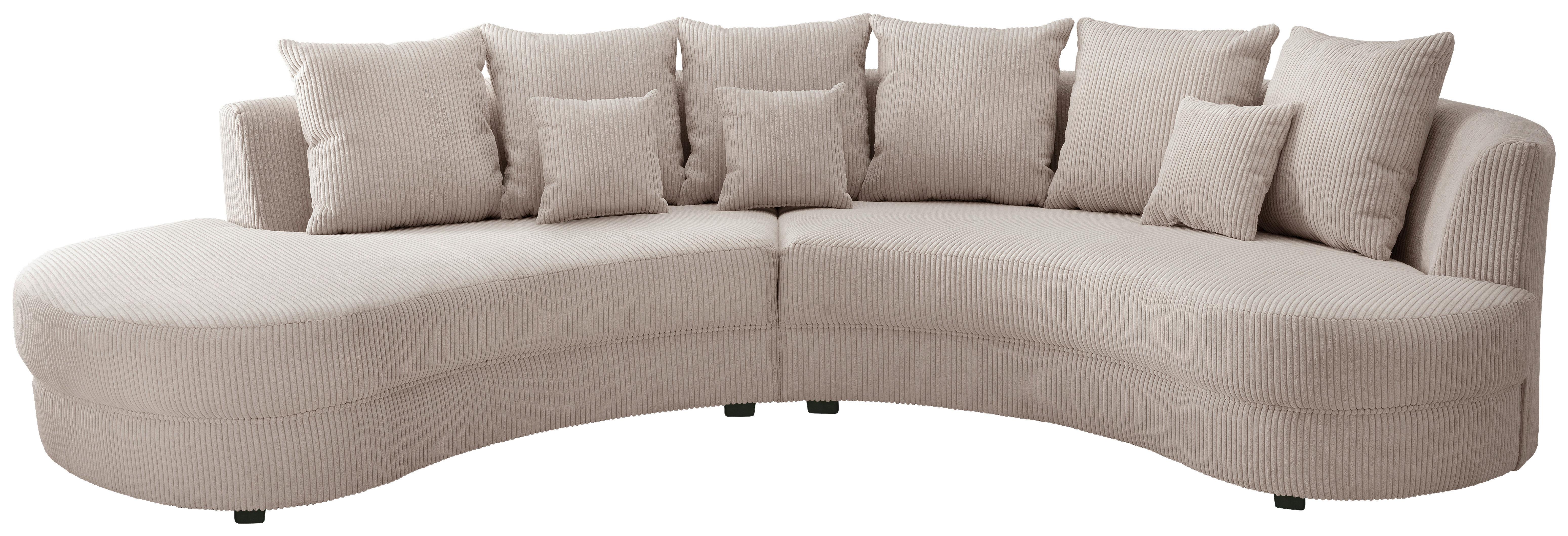 Wohnlandschaft Limoncello Beige S: 160/300 cm - Beige/Schwarz, Design, Textil (160/300cm) - Livetastic