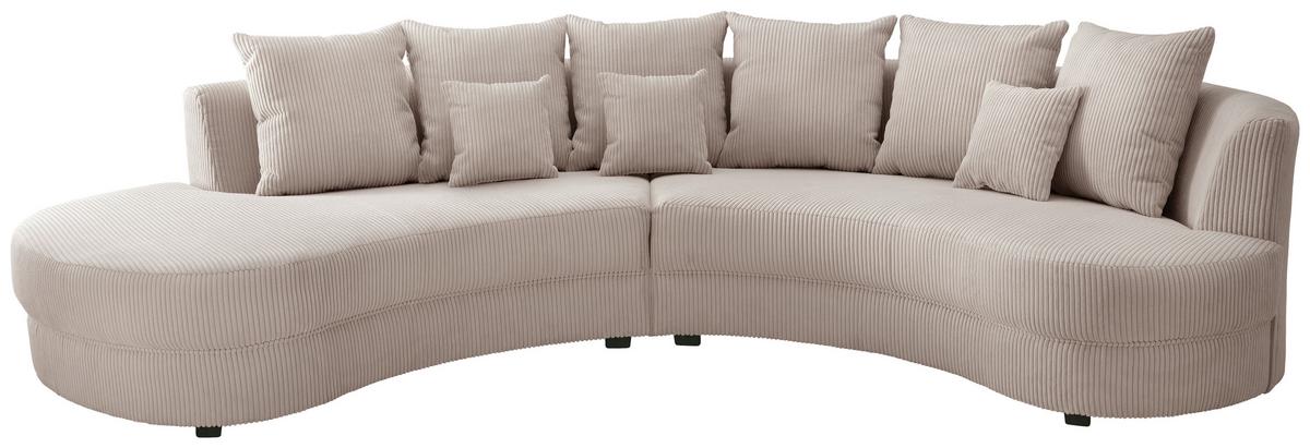 Wohnlandschaft Limoncello Beige S: 160x300 cm - Beige/Schwarz, Design, Textil (160/300cm) - Livetastic