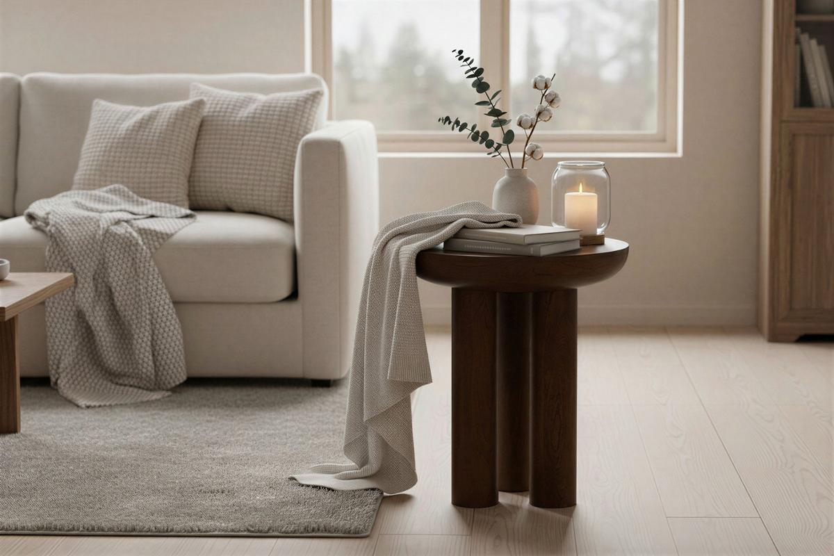 Beistelltisch Braun B: 50 cm - Braun, Design, Holz (50/50/60cm) - MID.YOU