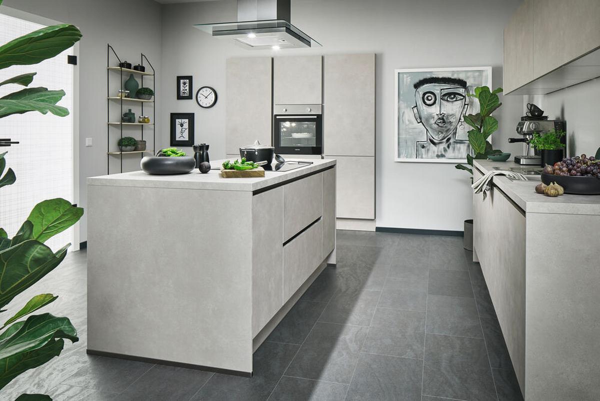 Einbauküchen Pn 100 Frei Planbar Modernes Design - Hellgrau, Holzwerkstoff - Pino