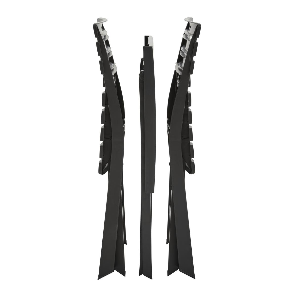 Balkonmöbel Set Aus Polypropylen - Anthrazit, KONVENTIONELL, Kunststoff