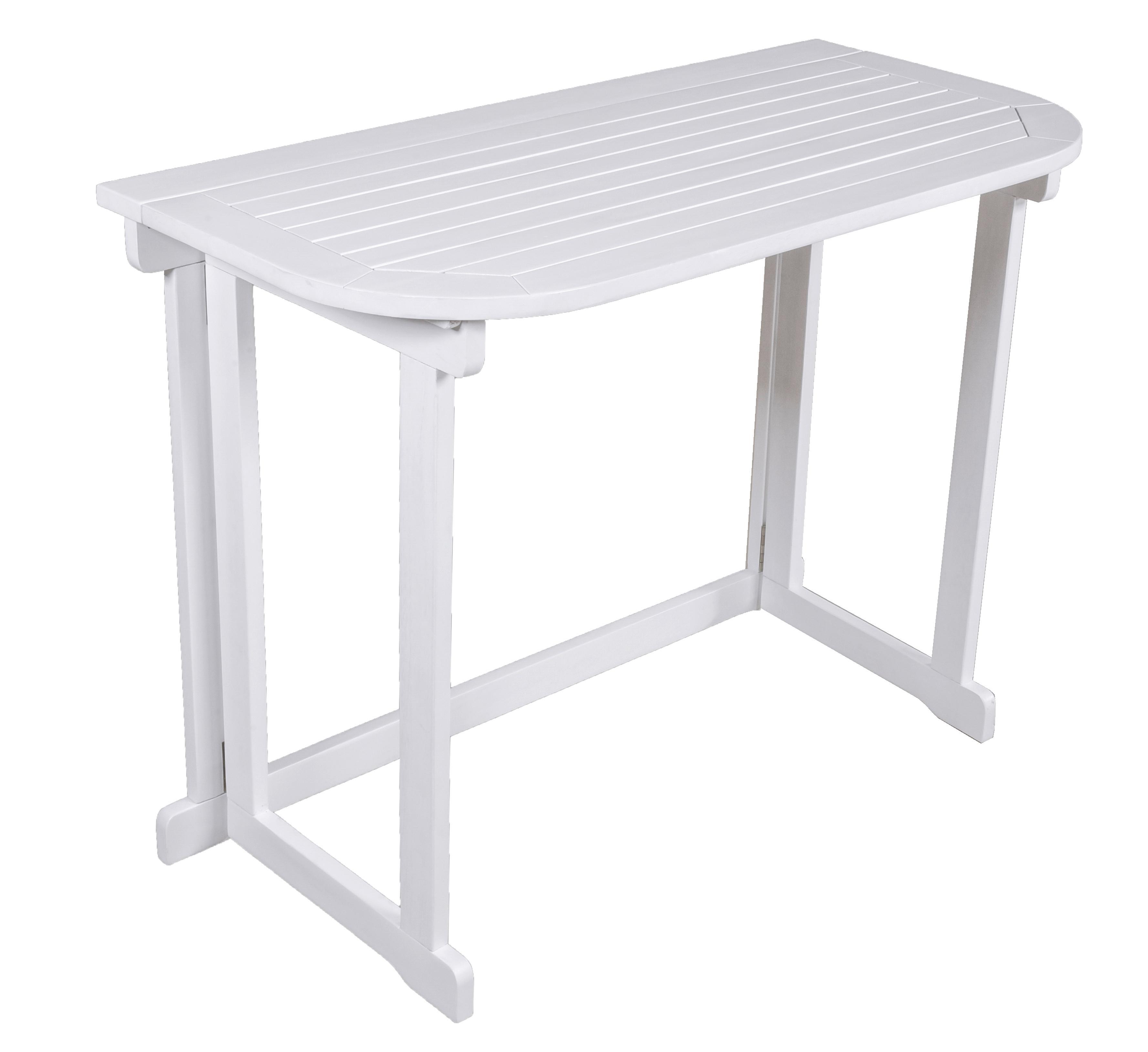 Balkontisch Manila - Weiß, Basics, Holz (100/50/76cm) - Gardenson
