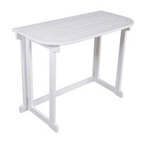 Balkontisch Manila - Weiß, Basics, Holz (100/50/76cm) - Gardenson