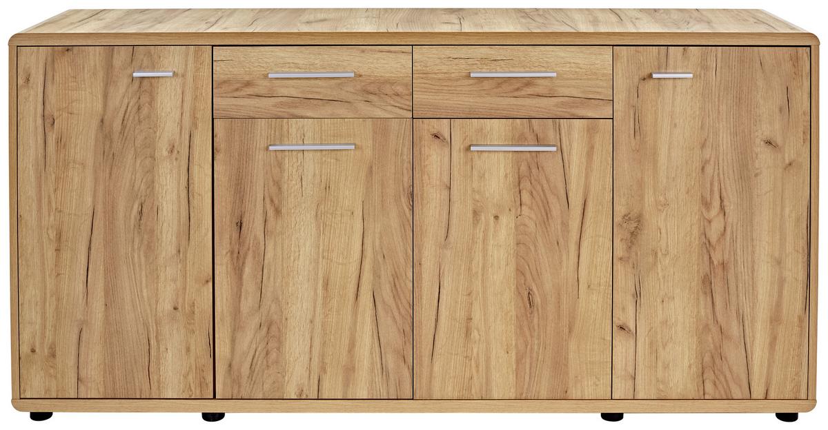 Komód Fontana 175/88 Cm - tölgyfa, Modern, faalapú anyag (174/87/40cm)