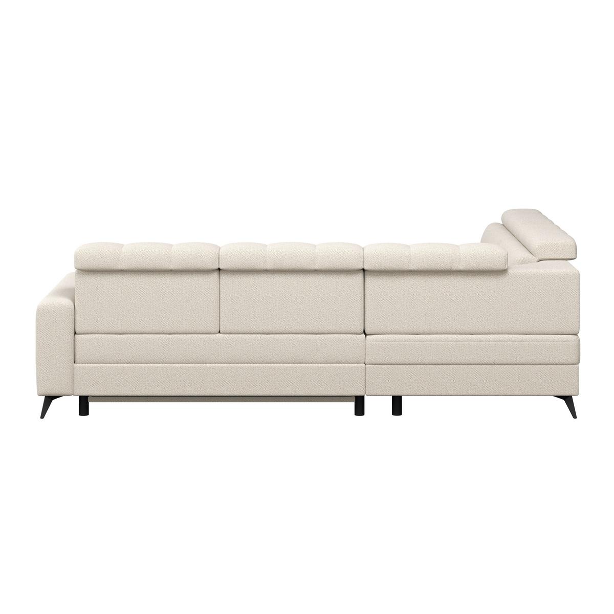 Ecksofa Barletta New Velours Beige, 228x289cm - Beige/Schwarz, ROMANTIK / LANDHAUS, Textil (228/289cm) - Luca Bessoni