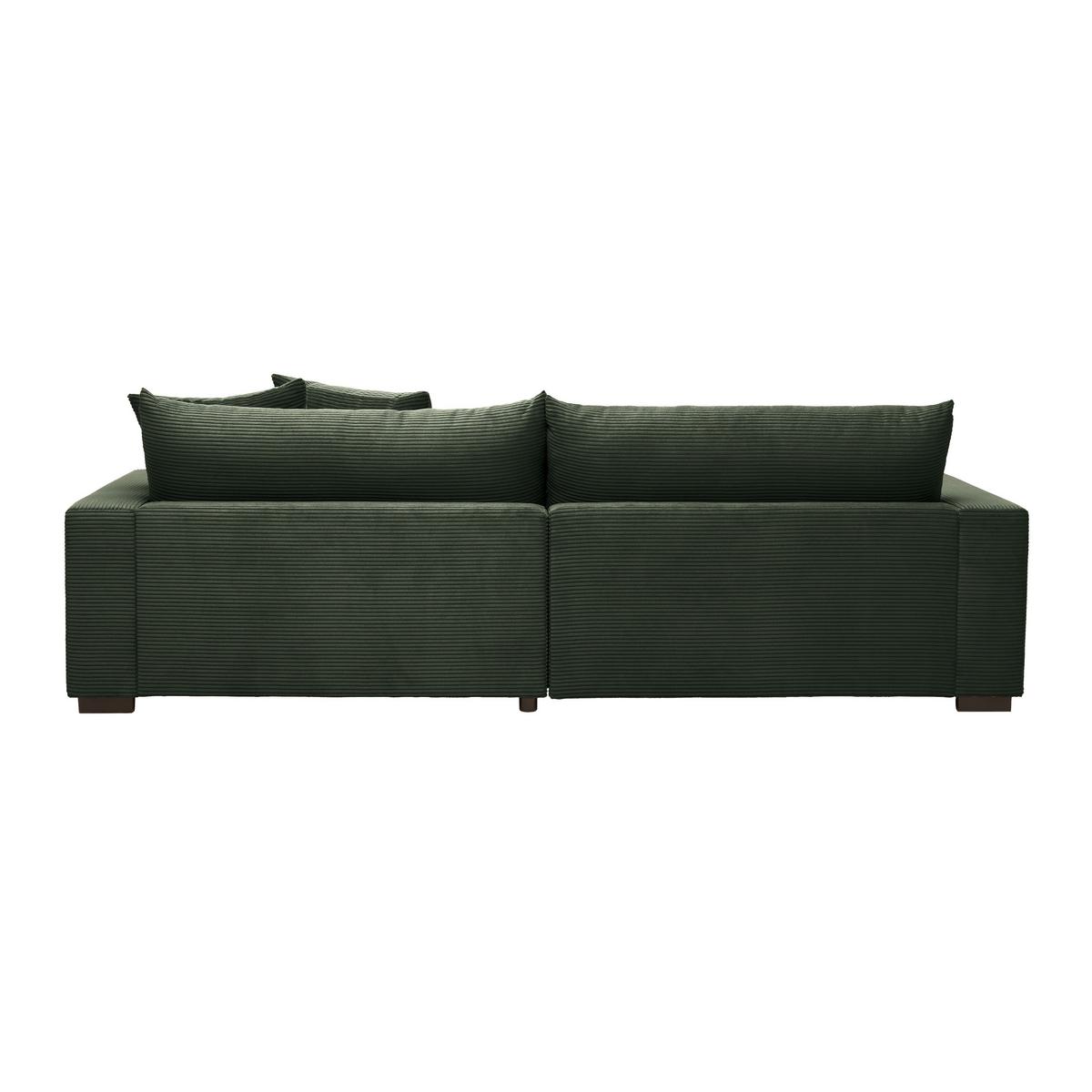 Rohová sedačka PEDRO, pravá, tmavě zelený manšestr - tmavě zelená, Moderní, textil (265/180cm) - Mömax