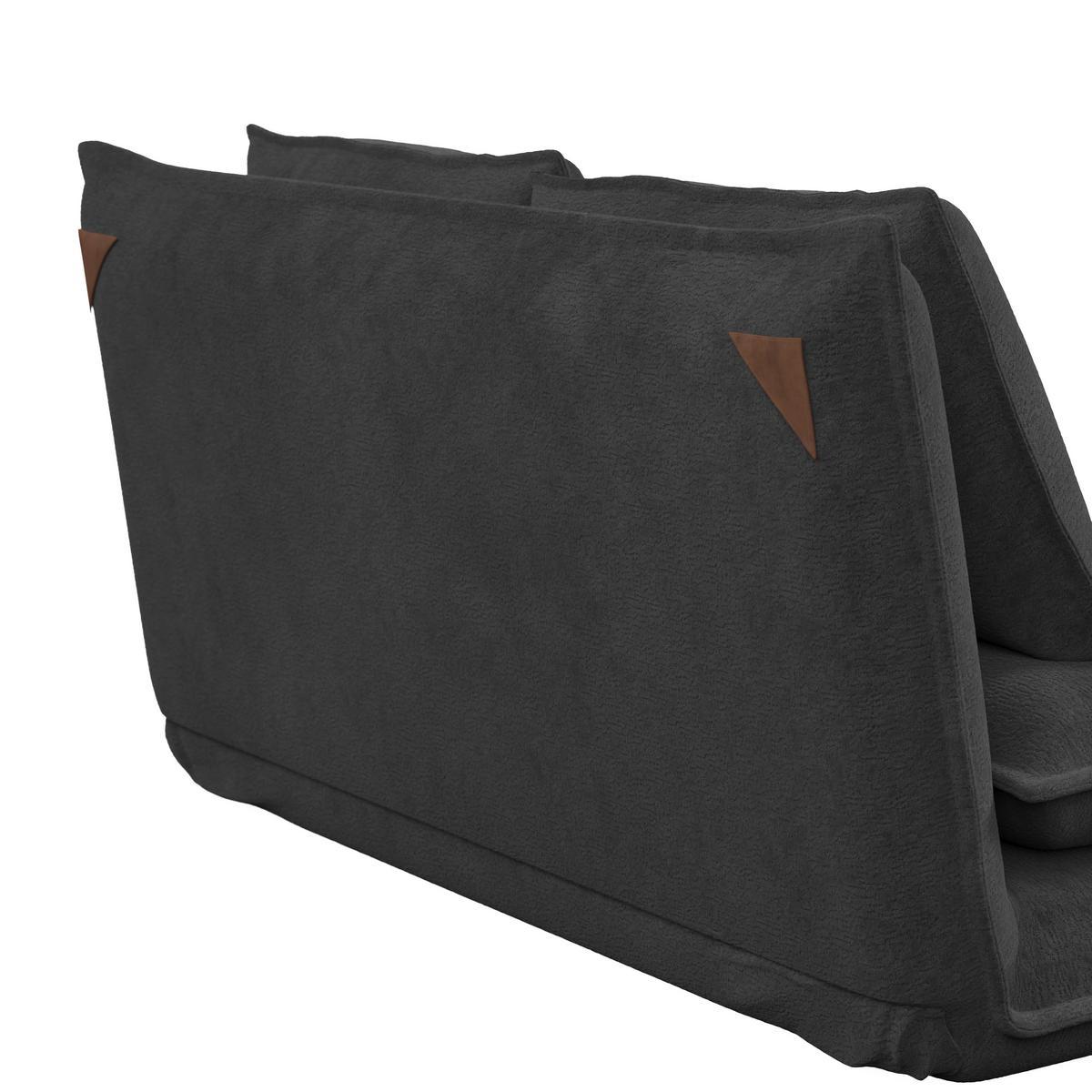 Rozkládací pohovka MACY, tmavě šedá, max. 240 kg - tmavě šedá, Moderní, kov/textil (141/68/87cm) - Bessagi Home