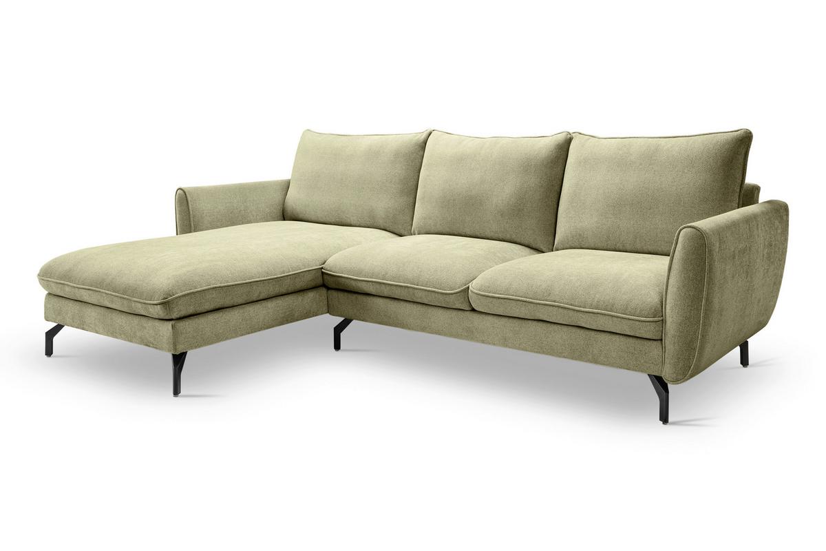 Ecksofa Toronto Grün S: 165x259cm - Schwarz/Grün, Basics, Holz/Textil (165/259cm) - MID.YOU