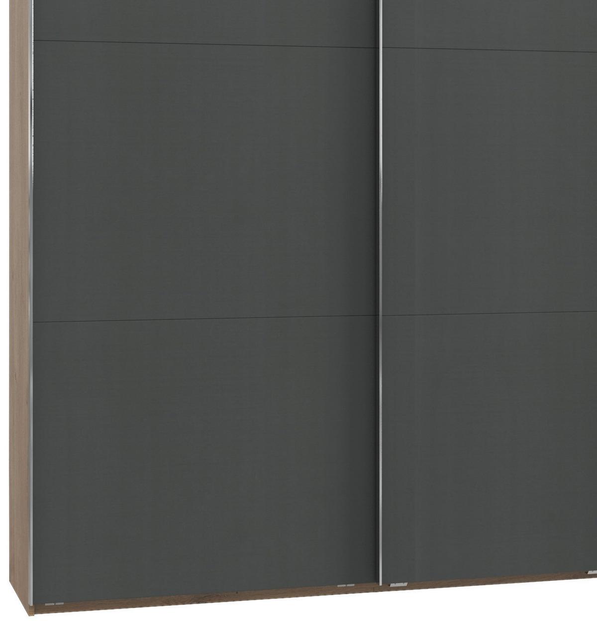 Schwebetürenschrank 350cm Level 36 B, Eiche/graphit - Eichefarben/Graphitfarben, Basics, Holzwerkstoff (350/216/65cm) - MID.YOU