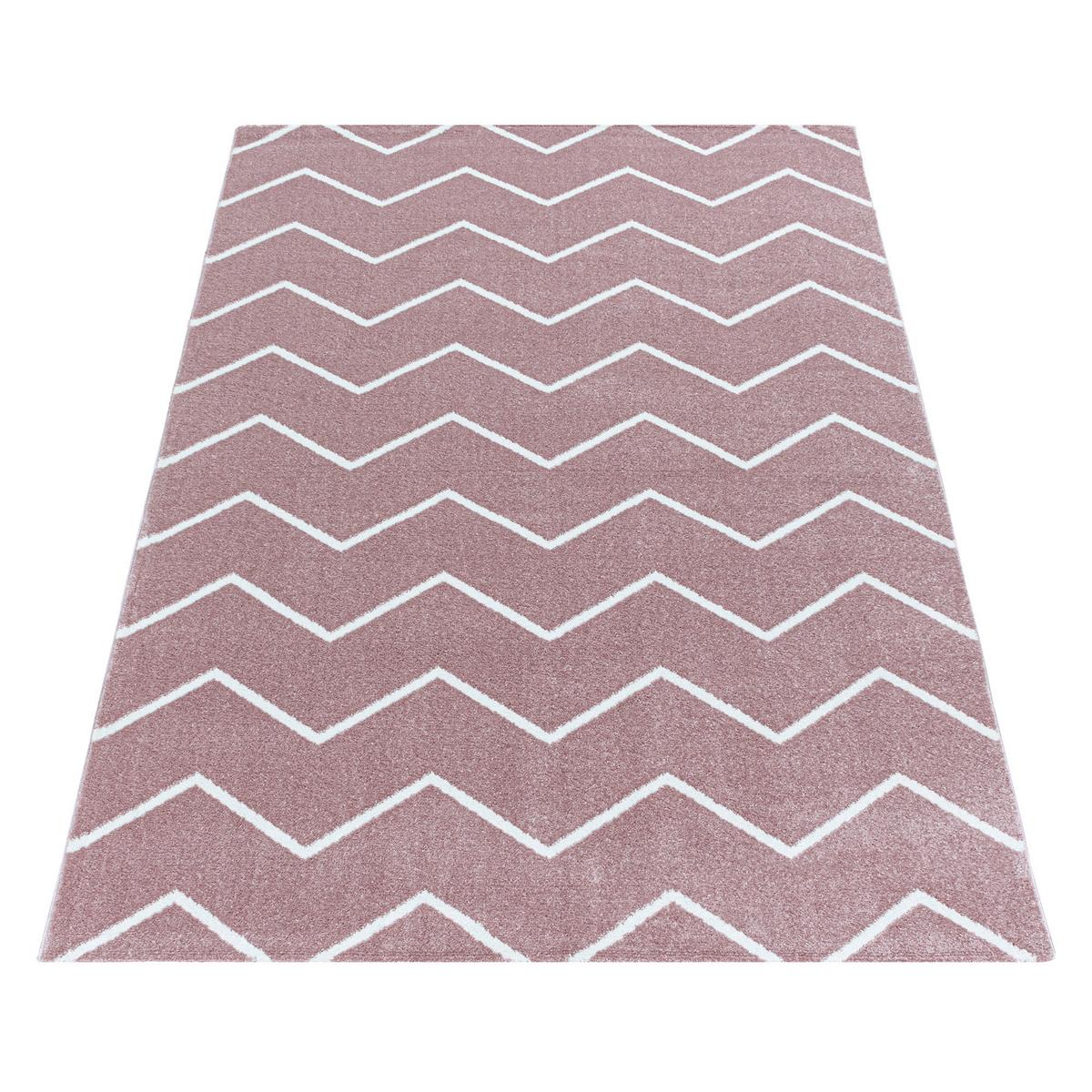 Teppich Läufer Rosa Rio 80x250 Cm - Rosa, Basics, Textil (80/250cm)